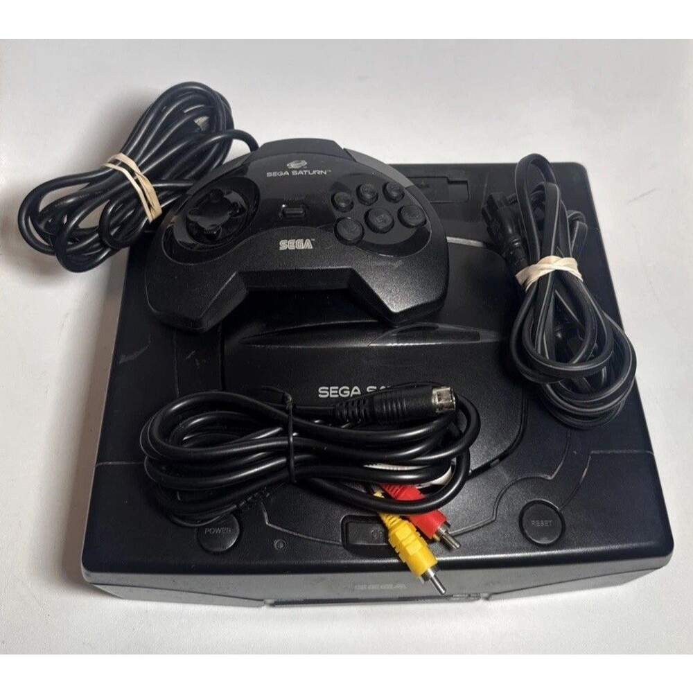 Sega Saturn MK-80000A Console Complete a/ Controller + All Cords Tested Working